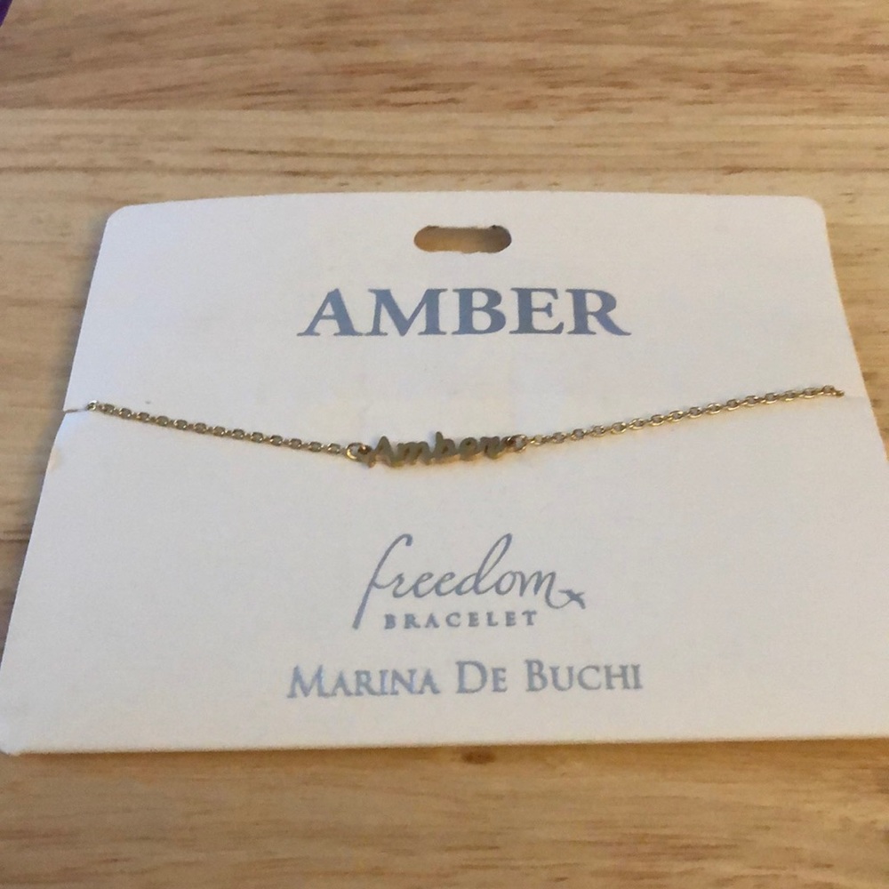Amber Name Bracelet